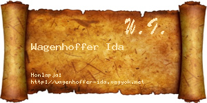 Wagenhoffer Ida névjegykártya