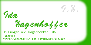ida wagenhoffer business card